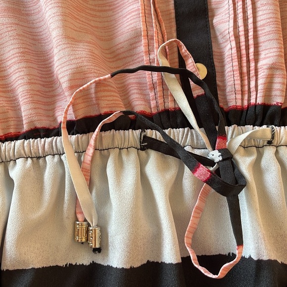 Ivanka Trump Black and Pink Striped Sleeveless Dress size 8 - Picture 8 of 9